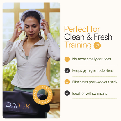 DRITEK Wet Dry Bag – Waterproof, Odor-Absorbing Charcoal Bamboo Insert for Gym, Swim, Travel & More 🌊🧺